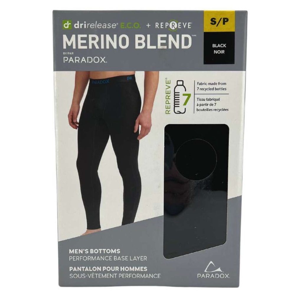 Paradox | Drirelease Men's Bottoms Performance Base Layer | Black | Various Size